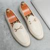Large Size Amazon Beanie Shoes Men's New Men's Shoes Loafers Men's Casual White Small Leather Shoes Men