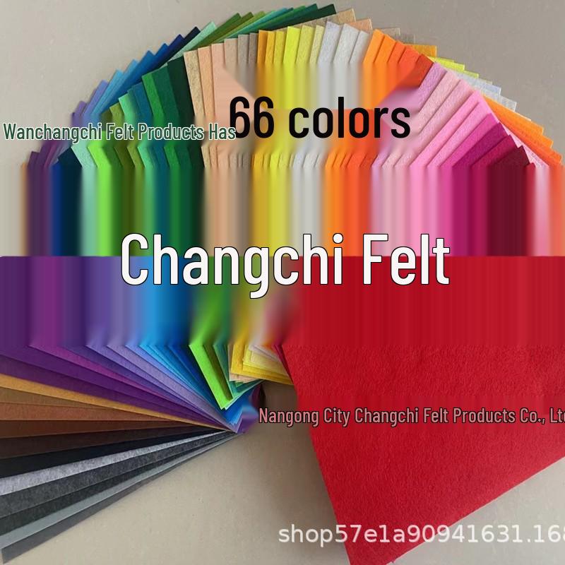 

Non-Woven Fabric, 1mm Thick, Available in 20, 40, or 66 Colors for DIY Crafts and Kindergarten Projects 40 colors; 15x15 cm