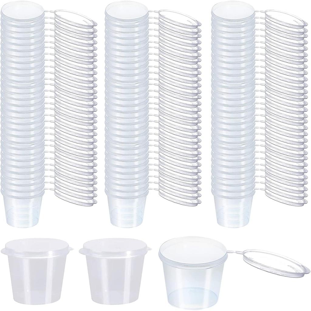 PP Dressing with Hinged Soy Sauce Mini Condiment Dispensers with Mini Translucent for Restaurant or Commercial Use 200-Piece Injection-Molded