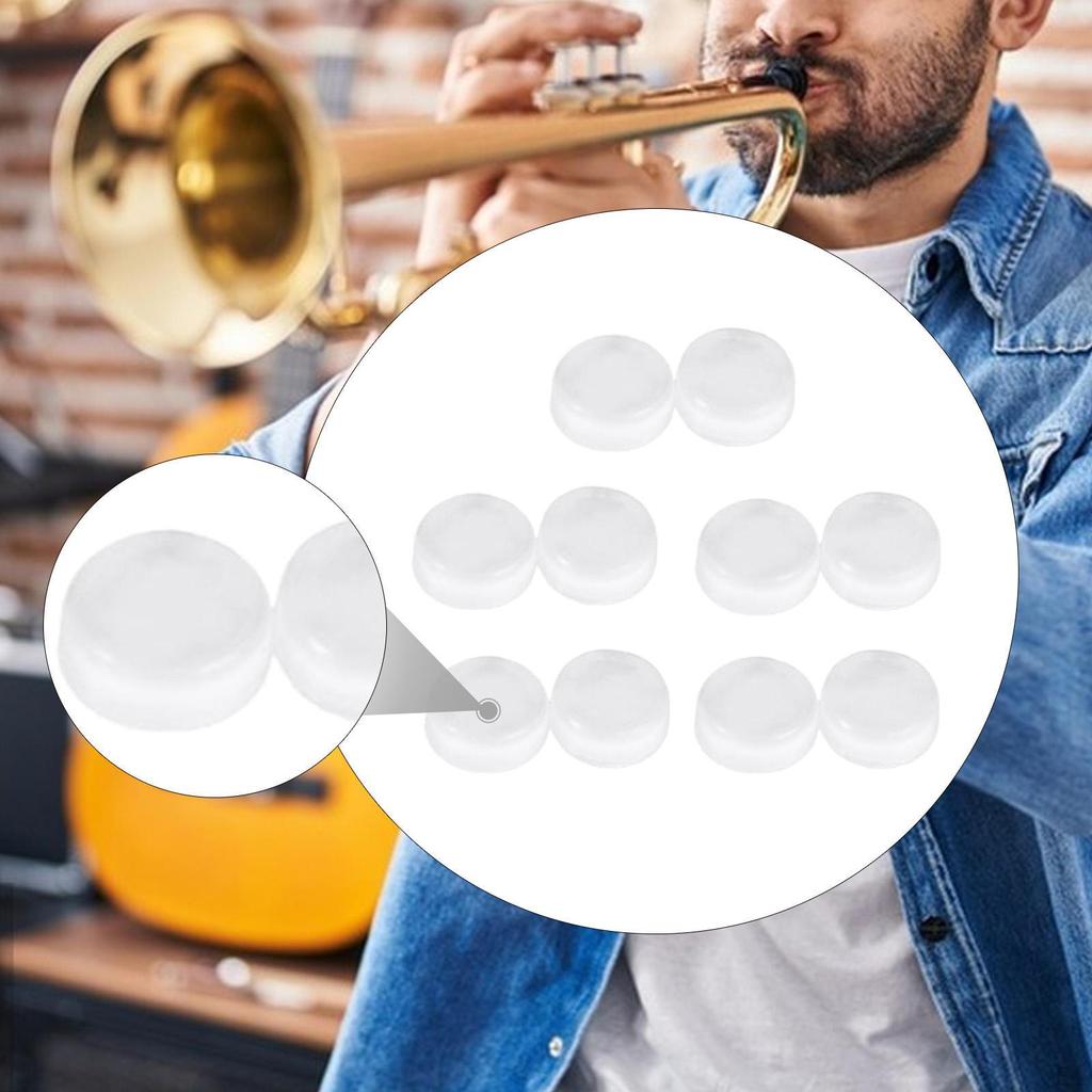 10 Sztuk Silikonowych Podkładek do Trąbki Akcesoria do Instrumentów Dętych Blaszanych Puzon Zawory 9mm