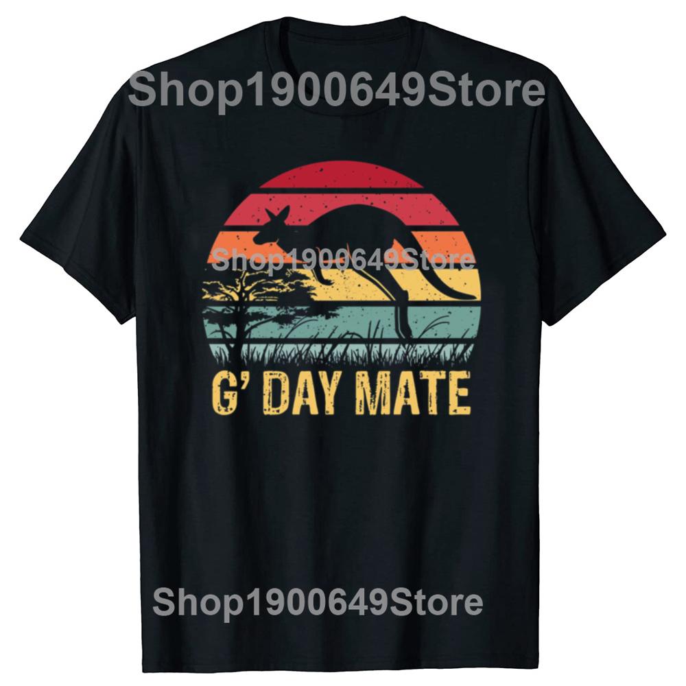 Funny Australian Australia Kangaroo Tshirts Men Womens Fashion Casual Tshirt 100 Cotton Loose Oversized T Shirt Summer