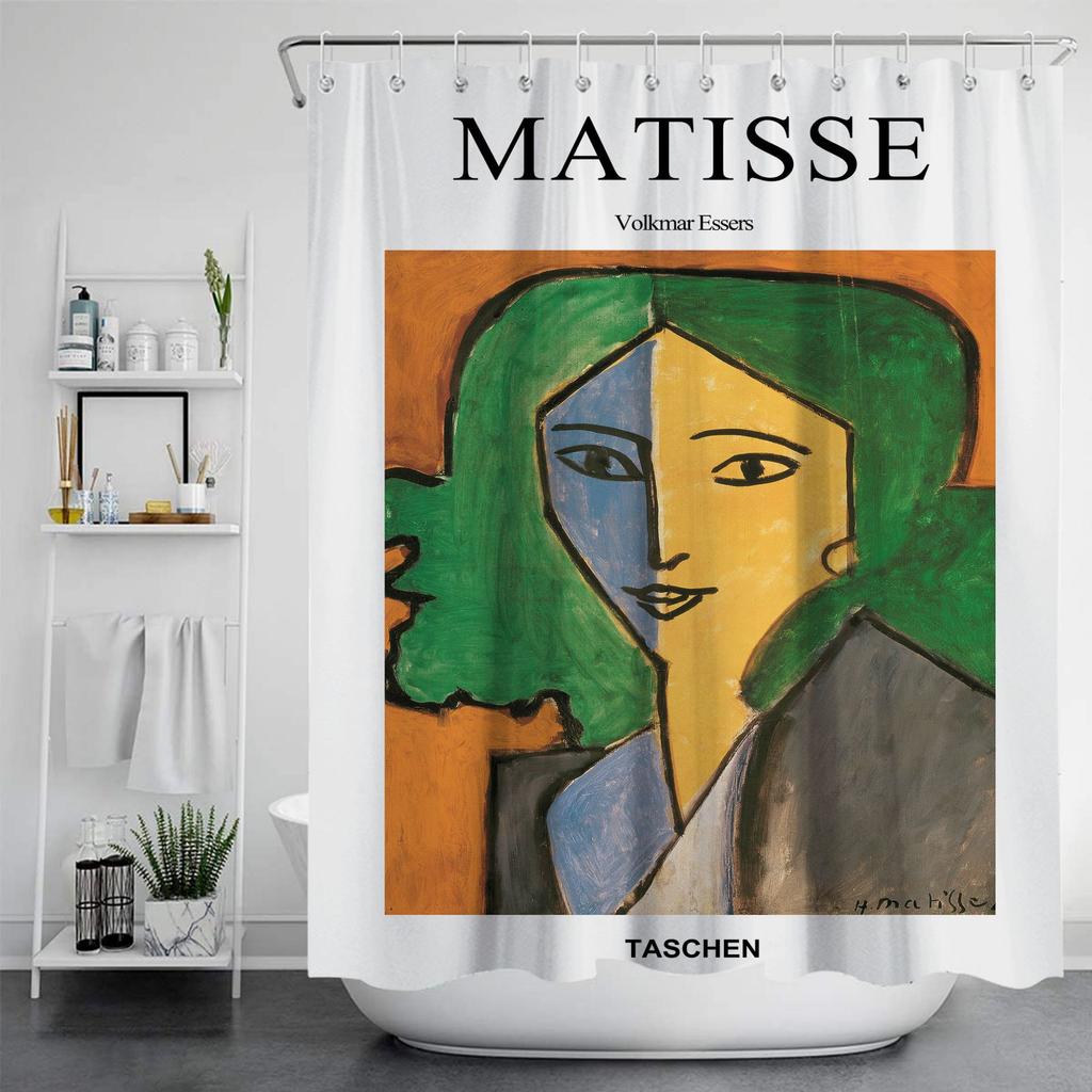 Famous Painting Waterproof And Mildew Proof Shower Curtainnordic Style Shower Curtain Set Hook Home Decoration Bathroom Curtains