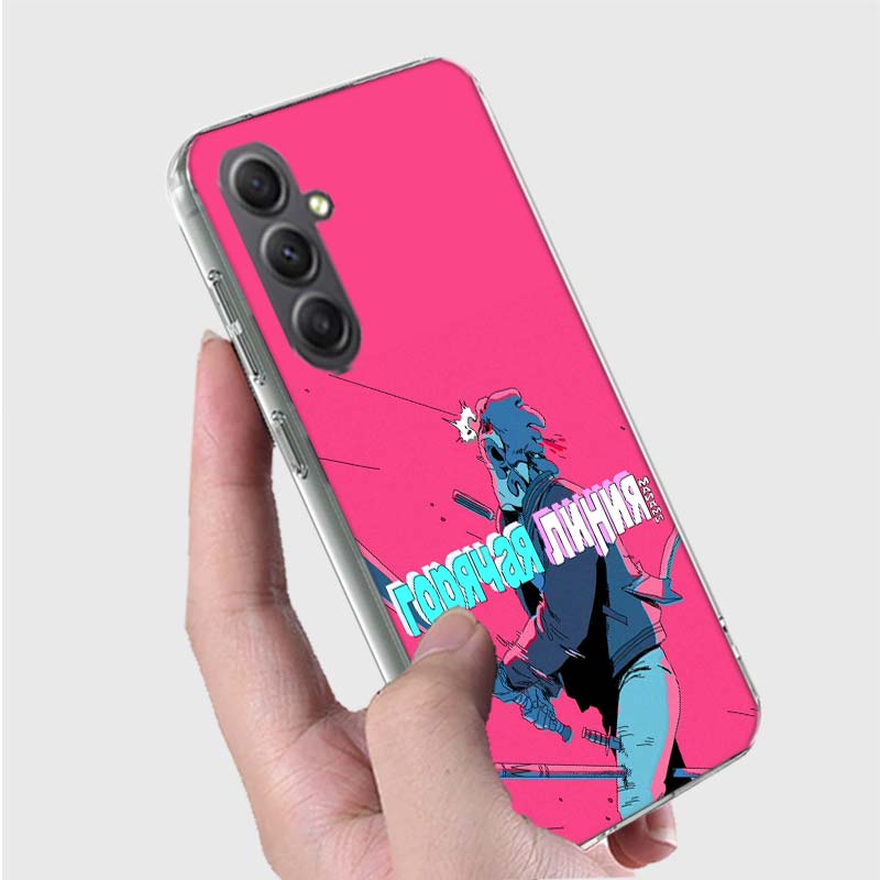 Game Hotline Miami Phone Case for Samsung A16 A26 A36 A56 A17 A37 A57 A07 A06 A02S A03 A04S A05S Galaxy Note 20 10 A50S A71 A51
