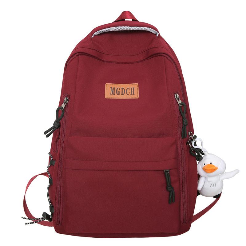 Student Schoolbag Women's Solid Color Backpack Men Large Capacity Middle School Students Third To Sixth Grade Backpack