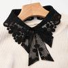 Vintage Embroidery Fake Collar For Women White Lace Hollow False Detachable Collar Lapel Shirt Tie Necklace Clothes Accessory
