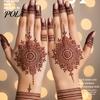 Henna Tattoo Stickers, Red Brown Waterproof Lace Temporary Tattoos, Indian Mehndi Body Art for Hands Feet, Festival Makeup