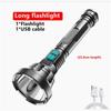 P700 Led Mini Flashlight 500000lm Waterproof Usb Rechargeable Long Range 1000m Powerful Torch