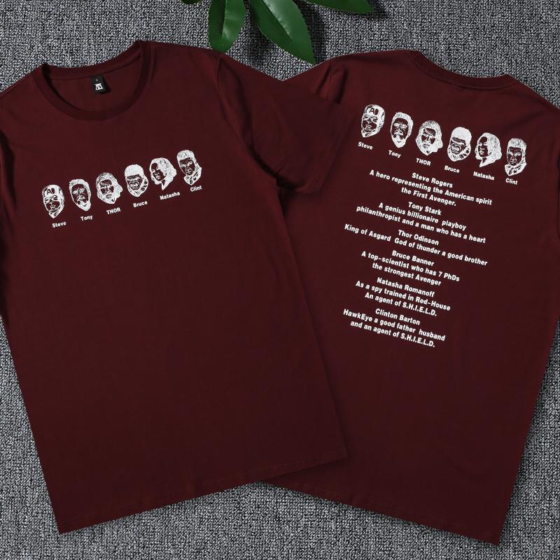 Футболка Мстители Лига 10-й Юбилей Футболка Железный Человек Капитан Америка Модный Бренд Геройский Принт Футболка для Мужчин S