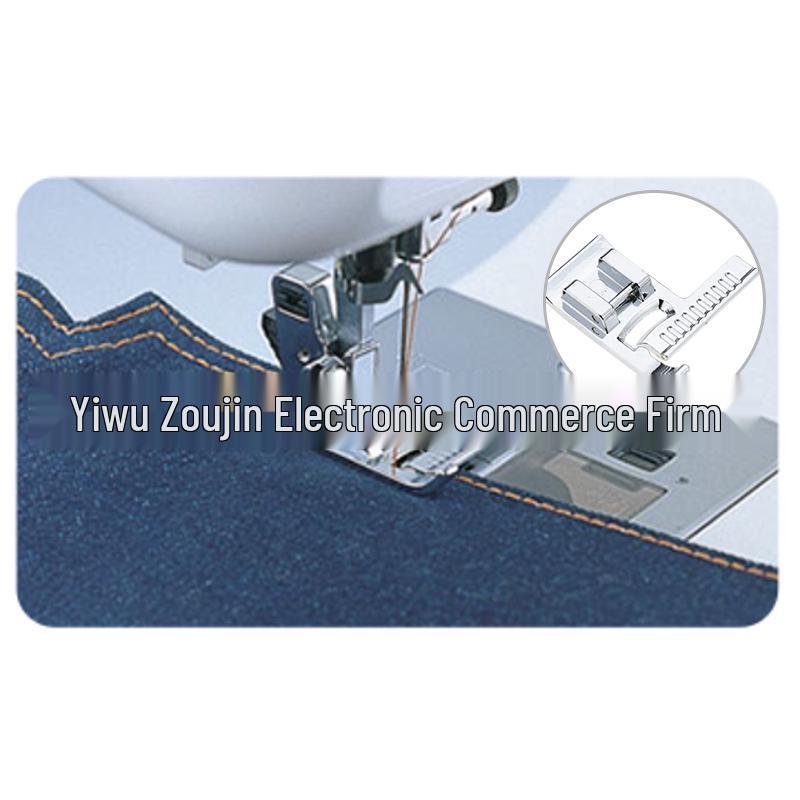 Adjustable Multi-Functional Sewing Machine Presser Foot Set with Fabric Strip, Imitation Synchronous, and Overlocking Features