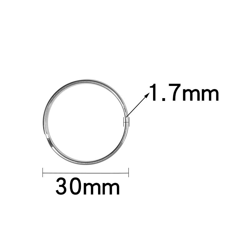 10-50pcs/lot 12-50mm Metal Keyring Round Split Key Ring For Jewelry Making DIY Crafts Keychain Key Holder Connector Accessories