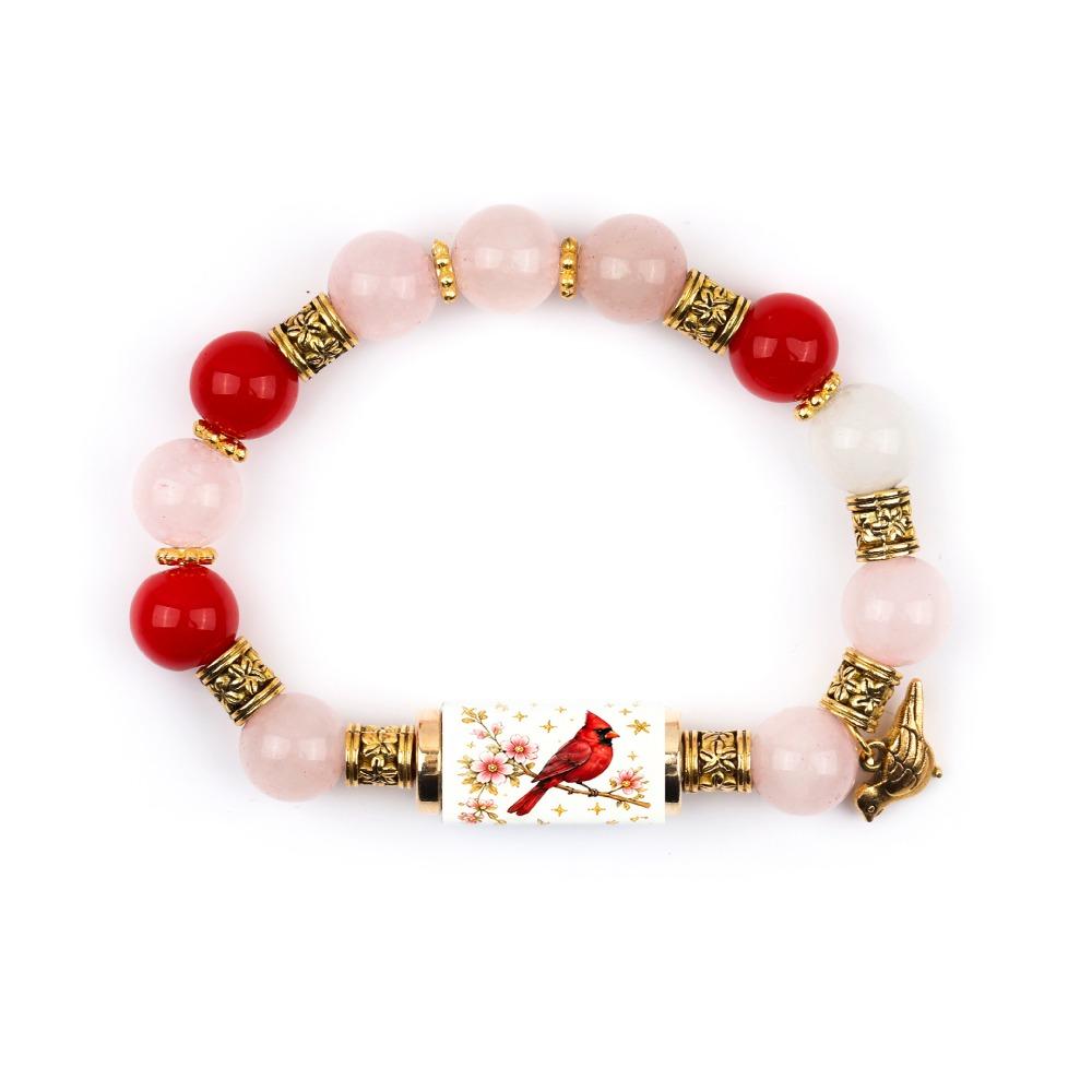 with Pendant Hummingbird Bracelet Elastic Beaded Bracelet Metal Tube Crystal Bracelet  Party Favors