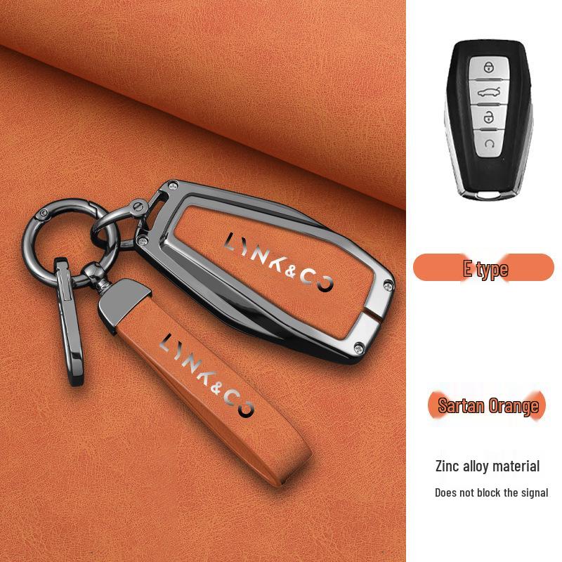 Premium Metall Schutzhülle für Lynk & Co 01 PHEV Schlüssel, Anti-Fall Schale mit Schnallenverschluss für Männer und Frauen