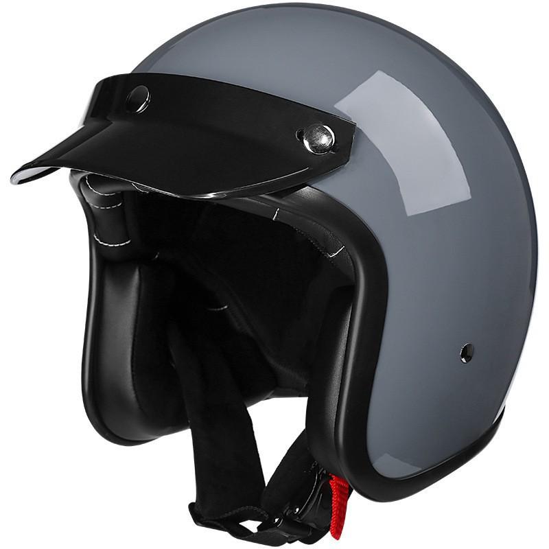 Vintage Motorcycle Helmet Male Cruise Scooter Four Seasons Half Electric Vehicle Female XL