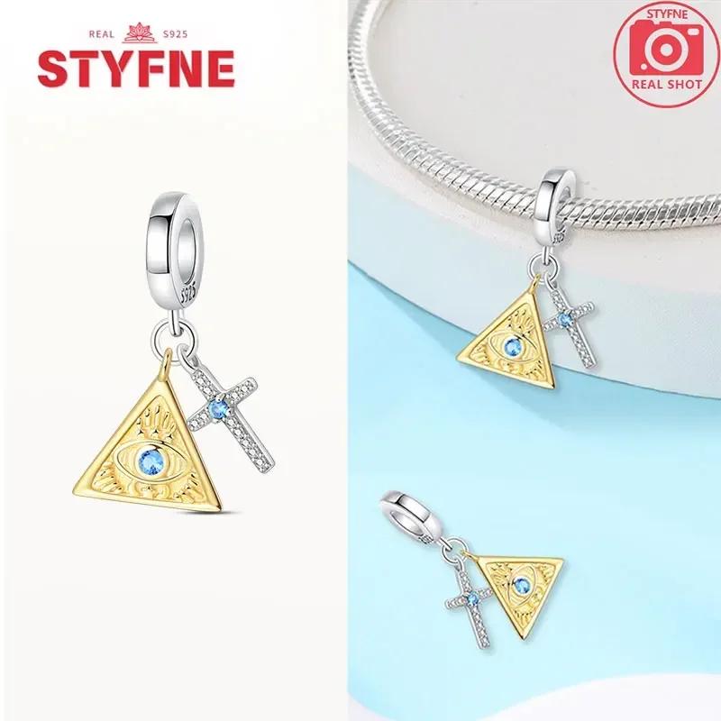 

Silver 925 Gold Pyramid Mummy Double Charm Elephant Beads Fit Bracelet DIY Fine Jewelry Accessories for Women Gifts