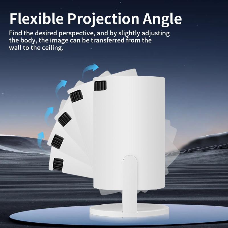 Household Small Portable Wired Wireless Mobile Phone Wall Projection Mini High Definition Pro Barrel Projector