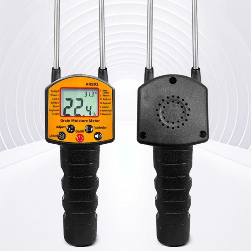 Easy carry Moisture Tester with LCD Back light Display Moisture Meter Tool for Agricultural Grains Including Soybean Peanut