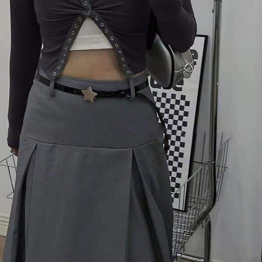 

Plastic Clothing Belt Durable Jeans Strap Fashion Star Buckle Belt Versatile