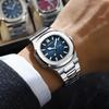 Luxury Man Wristwatch Business Stainless Steel Quartz Men Watch Waterproof Luminous Date Square Men's Watches Clock