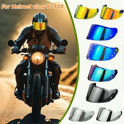 Viseira de Capacete de Motocicleta para Capacete FF808 Anti-UV Dia Noite Universal para Pilotagem Ciclismo Capacete Integral Lente de Escudo de Substituição Acessórios de Capacete