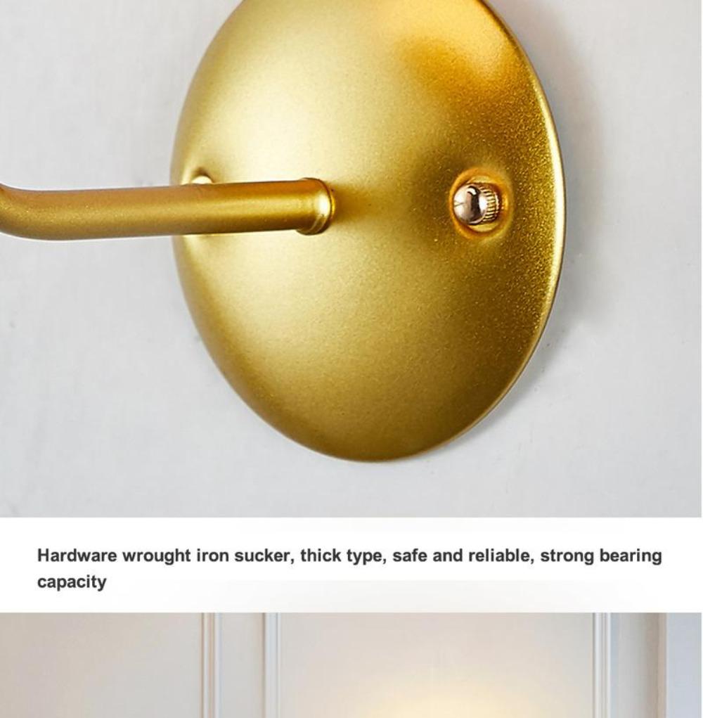 European style glass ball bedside wall lamp gold black swing arm wall lamp bedside room bedroom living room wall decoration art