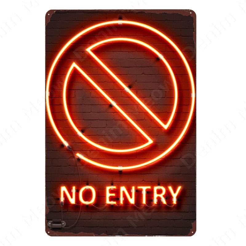 "COME IN WE'RE OPEN " And " SORRY WE'RE CLOSED " Vintage Metal Sign Tin Poster Pub Bar Cafe Shop Entry and Exit Plaque A409