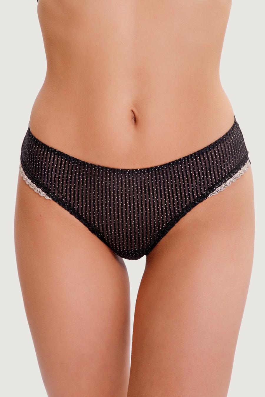 

Трусики бразіліану Leilieve (69818) 2(S) прозорий колір чорний