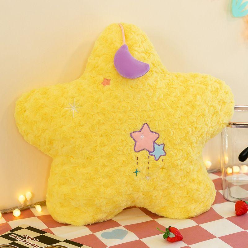 

Plush Stars Moon Toy Pillow Room Decoration Ornament Children Gifts Cotton Pp Yellow Star