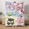 1pc Colorful Adventure with Music Hello Kitty Blanket, Home Decor, Gift Idea, Suitable for All Seasons,Living Room, Travel, Camping, Car Blankets, Bea