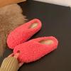 Mao Mao slippers women wear autumn and winter bag head half support shoes plush warm flats