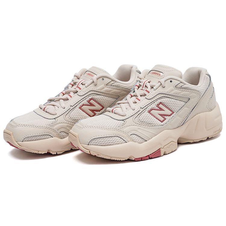 New Balance NB 452 Comfortable Versatile Lace-Up Mesh Low-Top Marathon Running Shoes Women sneaker Light-Milk-Tea-Beige WX452CW