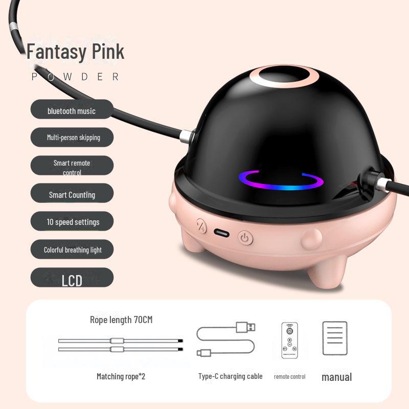 Bluetooth Music Smart Jump Rope: Cordless, Automatic Counting, for Adults & Kids.