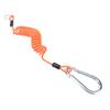6FT Breakaway Trailer Cable Stainless Steel Spring Towing Coiled Safety Wire with Ground Clip for RV Trailer Boat