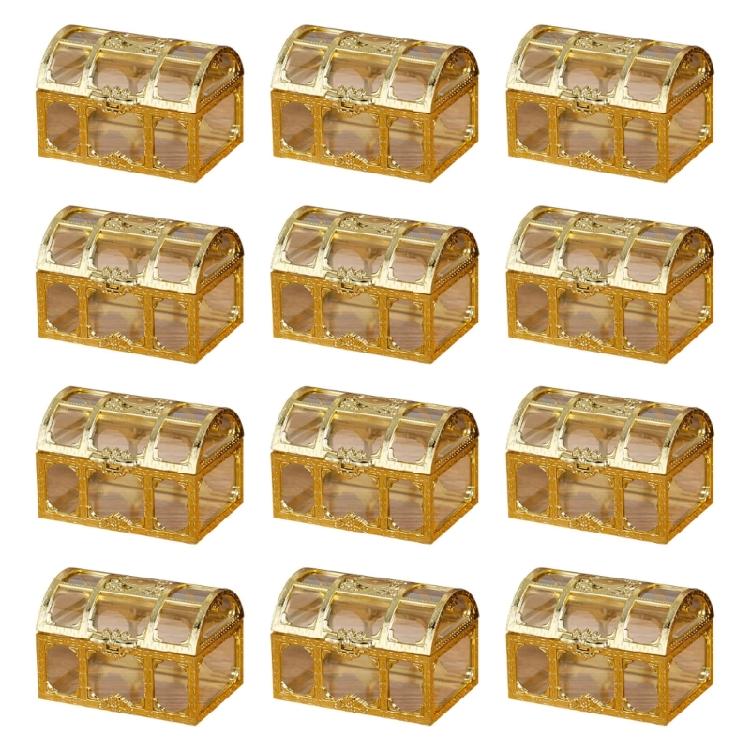 Clear Jar Candy Gift Storage Boxes 12pcs for Baby Shower Birthday Wedding S золотой
