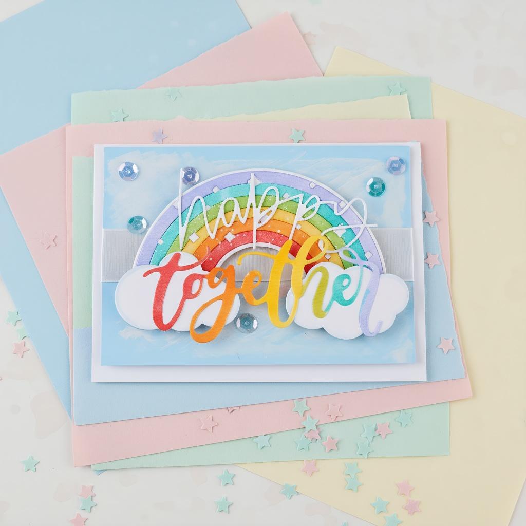 Rainbow Metal Cutting Dies Stencils for Scrapbooking/Photo Album Decorative Embossing Paper Cards Crafts