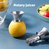 Steel Handheld Lemon Squeezer Manual Rotating Hand Press Juicer Tool Corrosions Resistant Kitchen Gadget Easy to Clean