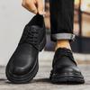 Mode Britischer Mann Schwarz Büro Business Kleid Leder Ballerinas Mann Spaltleder Hochzeitsschuhe 2024 Mann Rindsleder Schuhe Gummisohle