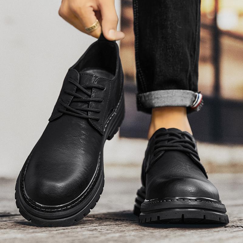 Mode Britischer Mann Schwarz Büro Business Kleid Leder Ballerinas Mann Spaltleder Hochzeitsschuhe 2024 Mann Rindsleder Schuhe Gummisohle