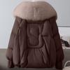 Women's Color Fashionable Thick Warm Temperament Cotton Jacket With Large Collar Cotton Coat Jacket