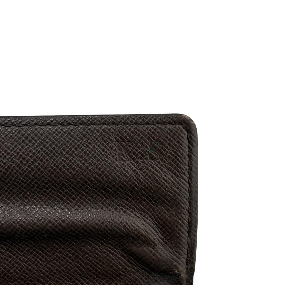 LOUIS VUITTON N61734 Coin case Damier Ebene leather Portefeiulle Sarah Purse Brown leather unisex Used