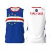 Herren Basketball Sport Kap Verde Flagge Laufen Fitness Multifunktions Trikot Ärmelloses Hemd Benutzerdefinierter Name Nummer Exklusiv
