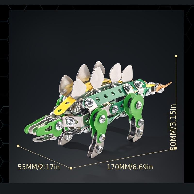 

Teenagers Diy Metal Assembly Nut Combination Assembly Disassembly Dinosaur Engineering Vehicle 3D Stercopic Model Ornament Set