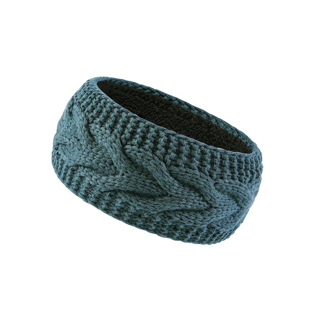 New Wool Knitted Wide-Brim Ear Protection Headband - Plush, Thickened, and Fashionable for Warmth and Comfort.