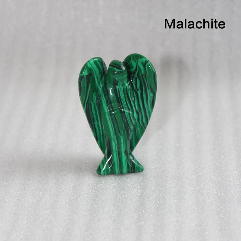 Exquisite Natural Gemstone Healing Crystal Carved Pocket Guardian Angel For Home Decor Gift