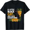 Black Cat Kitten Lover Funny Feline Flower Pet Owner T-Shirt