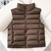 Cotton clothes, vest women's short models, autumn and winter new leave-in vest, stand-up collar fashion coat