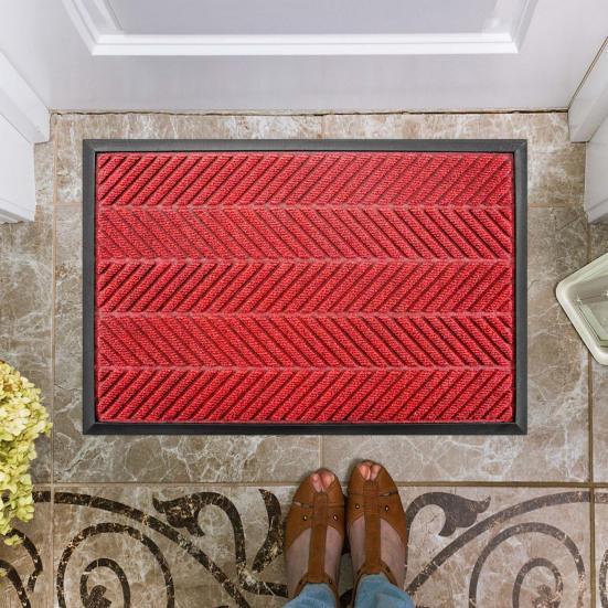 Entry Door Floor Mat Dirt Moisture Absorber Non-Slip Backing Indoor Outdoor Rug All-weather Entrance Mat