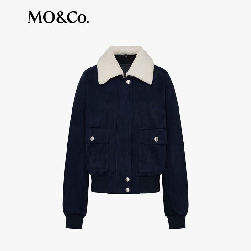 MO&Co. Women's Faux Fur Quilted Harrington Jacket