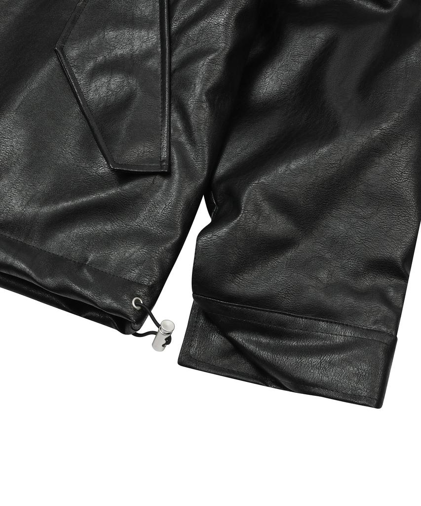 MUCENT Rude Leather High-Neck Blouson Leather Jacket Unisex