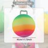 Jumping Ball Kids Toy Outdoor Yard Game Bouncing Exercise Rainbow 18in Colorful with Handle and Air