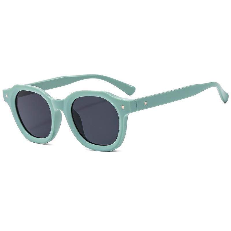 Womens Fashion Square Round Frame Uv400 Shading Sunglasses